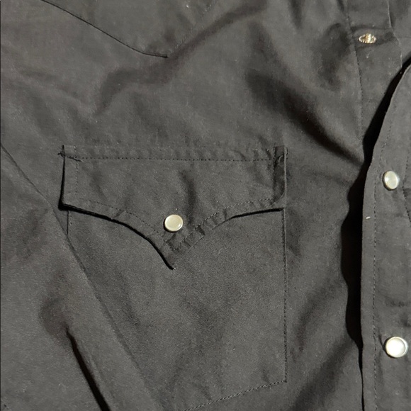 Plains Western Wear Men's Black Button Down Shirt - Picture 6 of 8